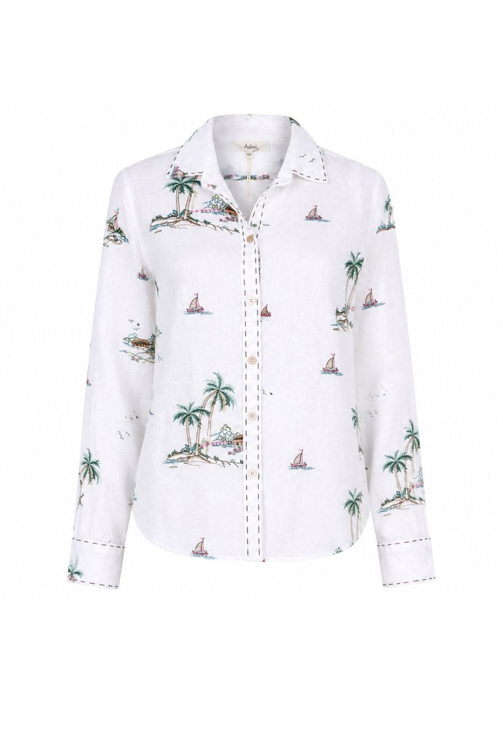 YAS EMBROIDERED SHIRT | COL=BLUE
