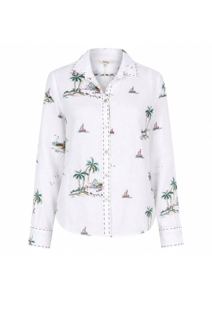YAS EMBROIDERED SHIRT | COL=BLUE
