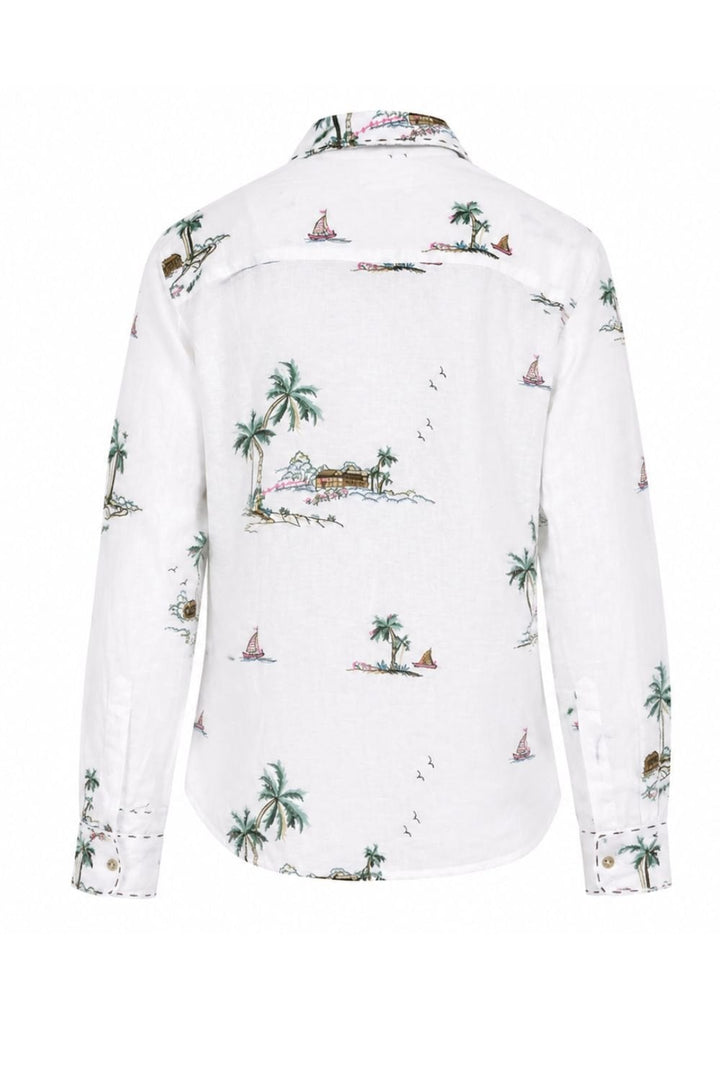 YAS EMBROIDERED SHIRT | COL=BLUE
