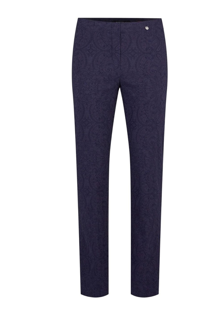 MARIE JACQUARD STRETCH TROUSER | COL=NAVY 69