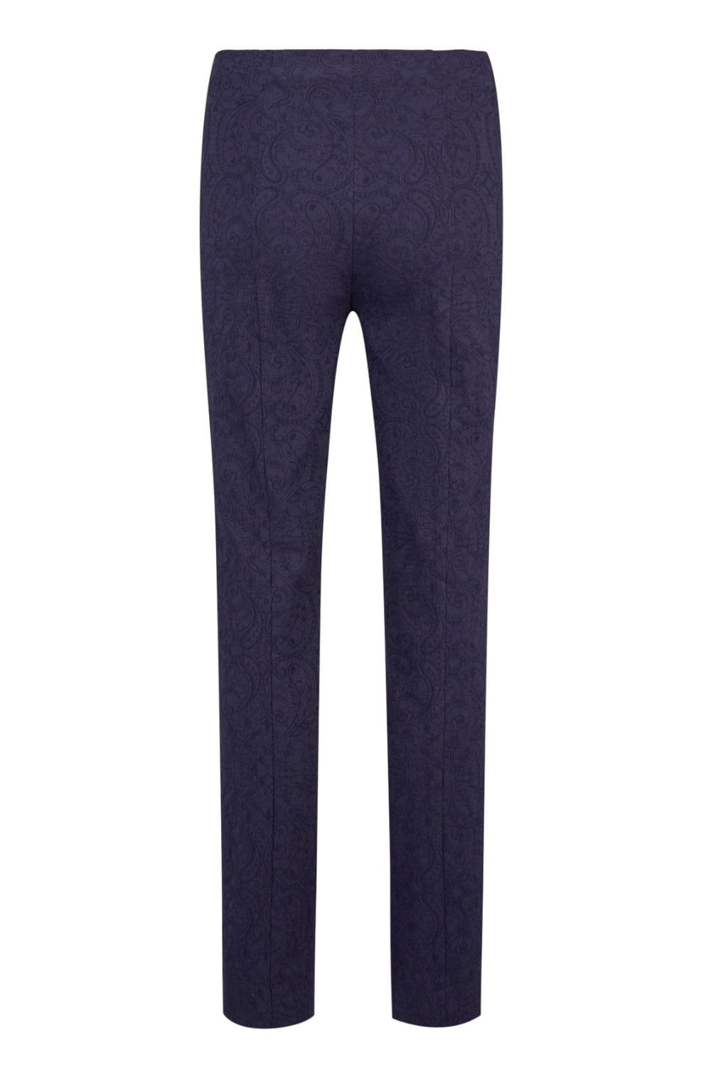 MARIE JACQUARD STRETCH TROUSER | COL=NAVY 69
