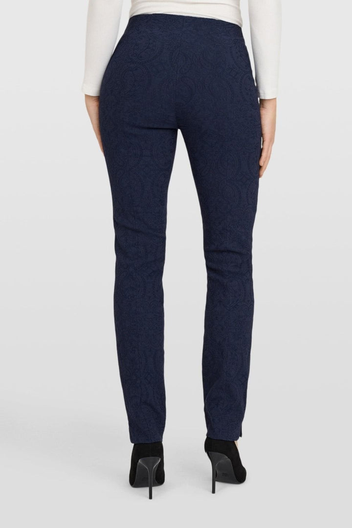 MARIE JACQUARD STRETCH TROUSER | COL=NAVY 69