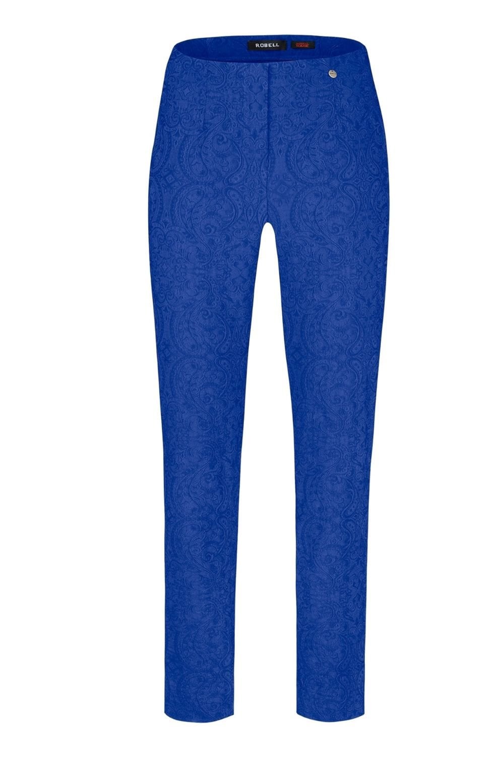 MARIE JACQUARD STRETCH TROUSER | COL=SEABLUE 62