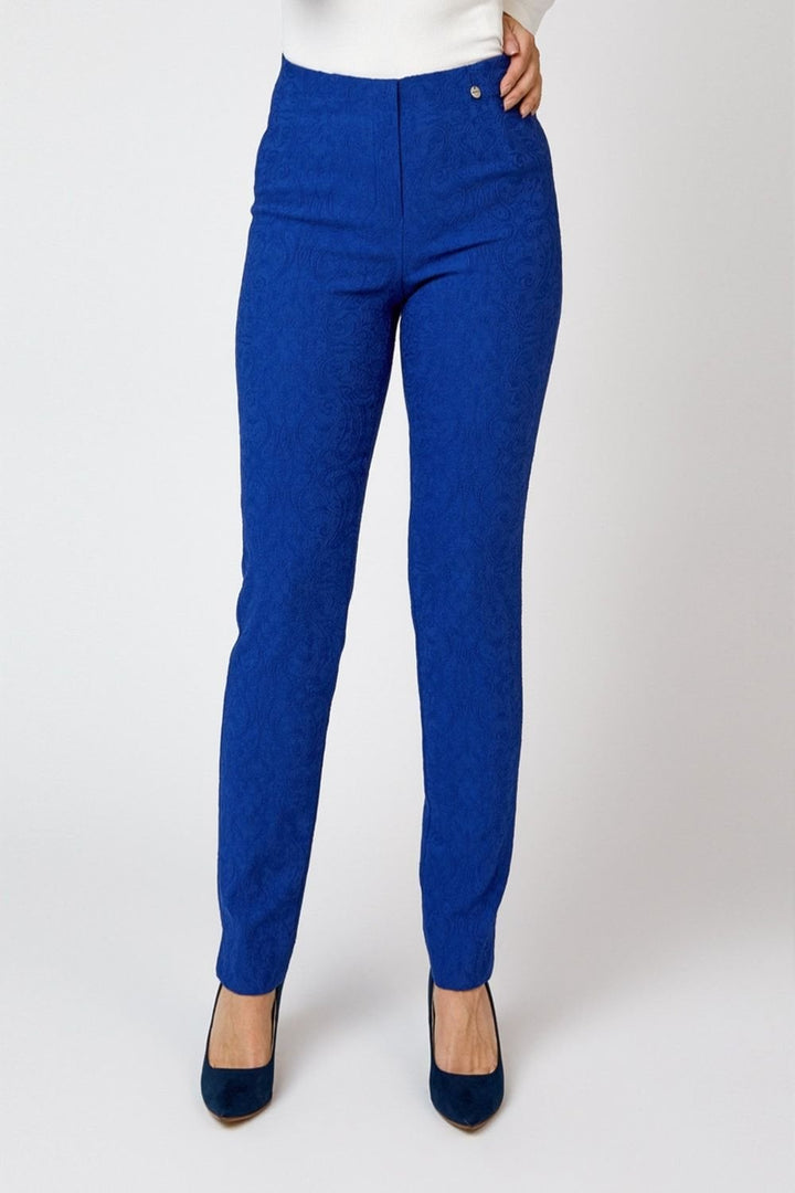 MARIE JACQUARD STRETCH TROUSER | COL=SEABLUE 62