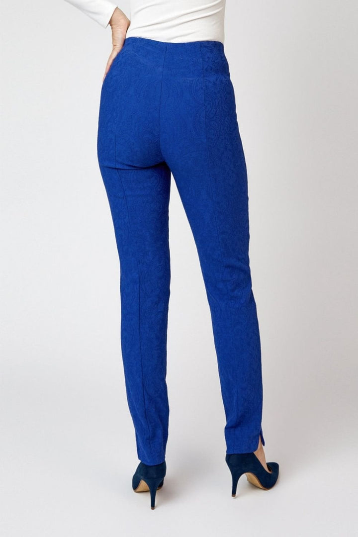 MARIE JACQUARD STRETCH TROUSER | COL=SEABLUE 62