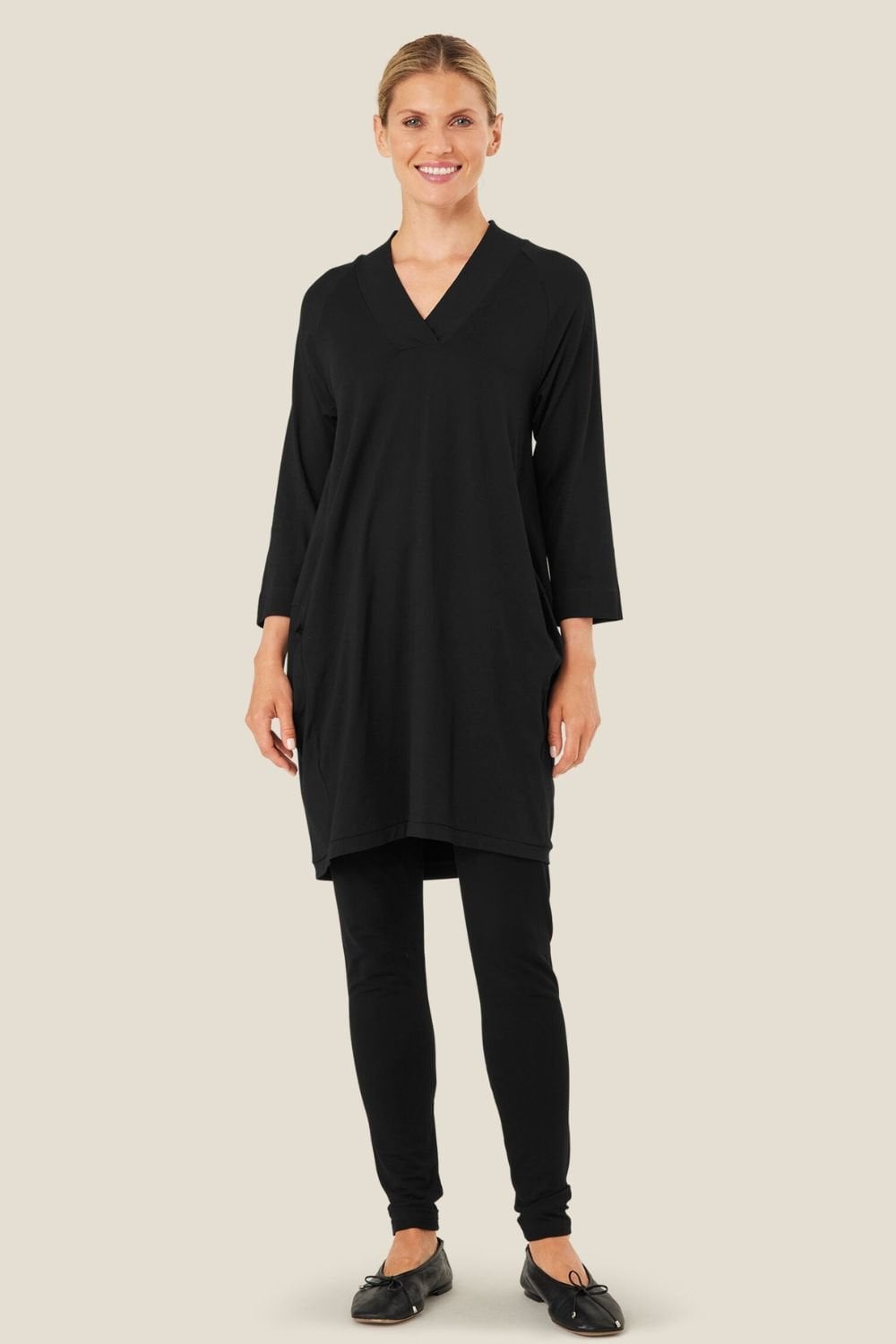 GRITTA JERSEY TUNIC | COL=BLACK