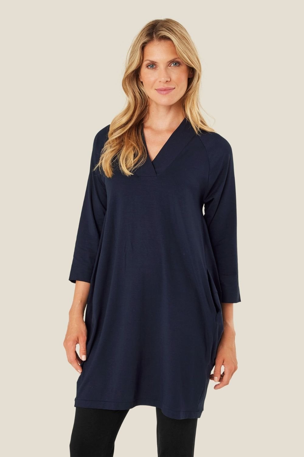 GRITTA JERSEY TUNIC | COL=NAVY