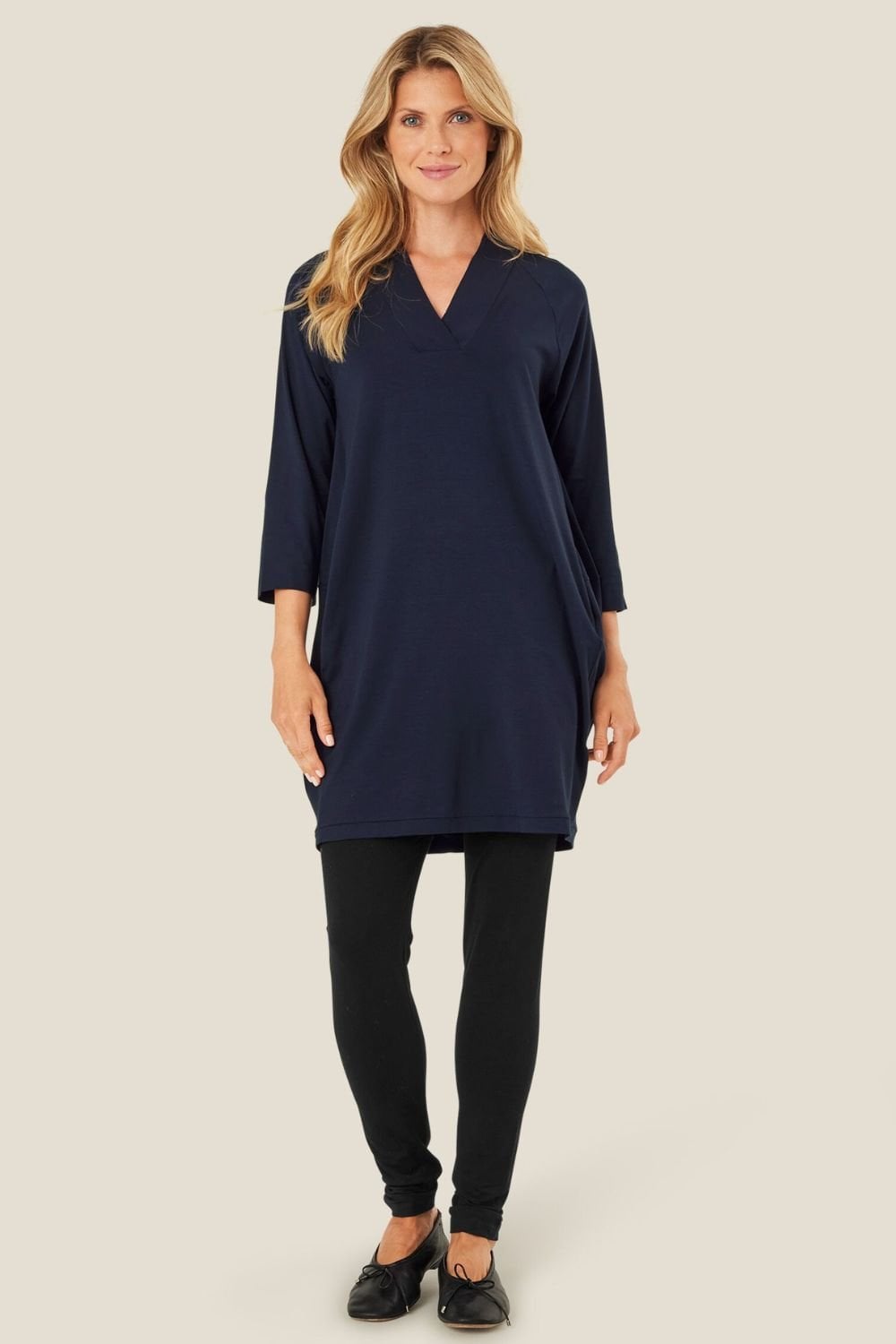 GRITTA JERSEY TUNIC | COL=NAVY