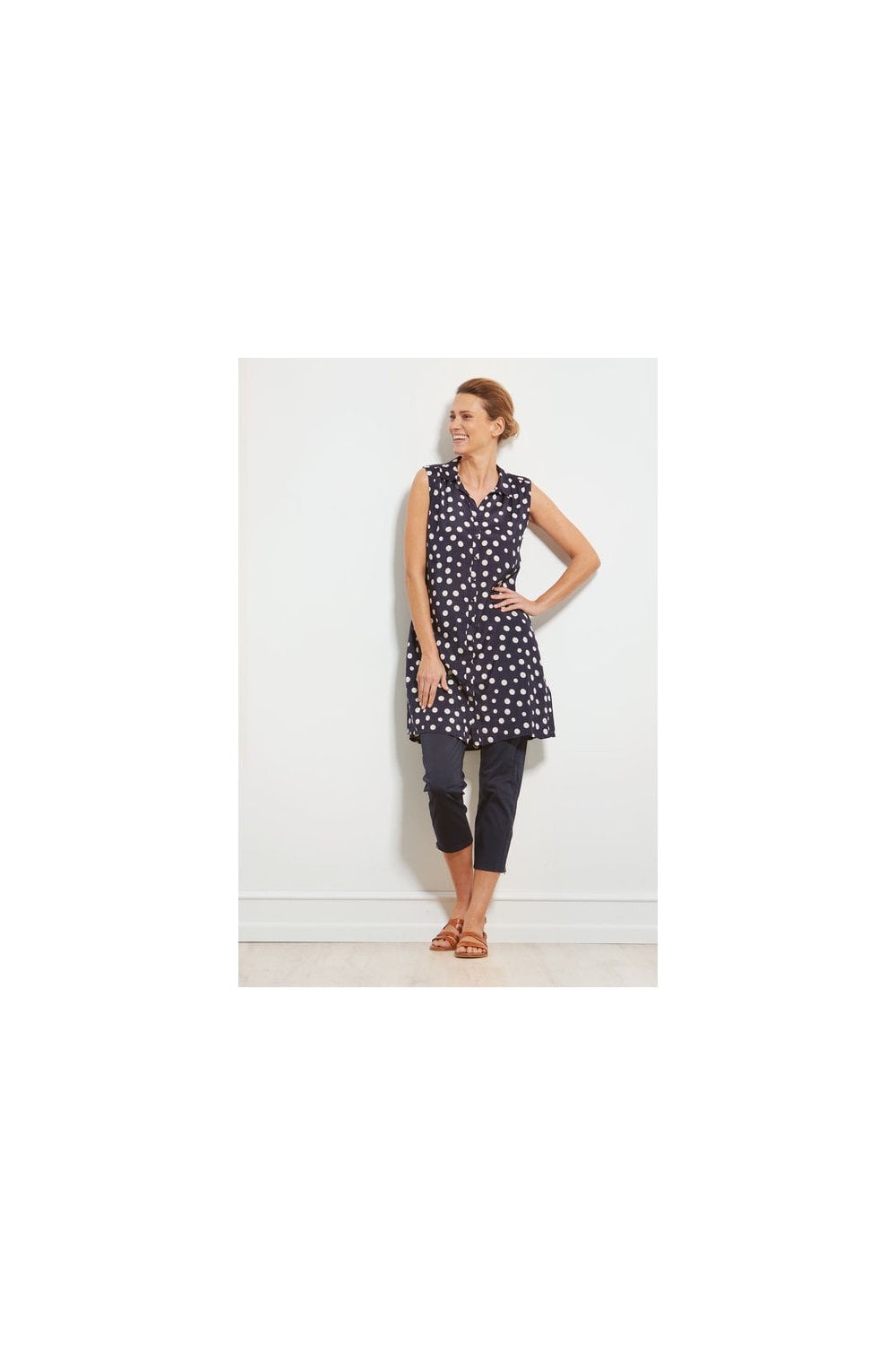 IDANA BLOUSE | COL=NAVY