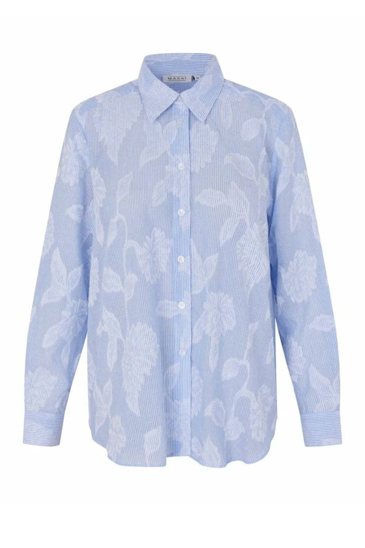 IMMA JACQUARD STRIPE SHIRT | COL=PLACID BLUE