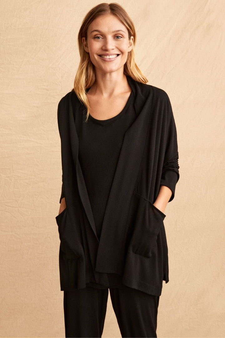 JOETTE JERSEY CARDIGAN | COL=BLACK