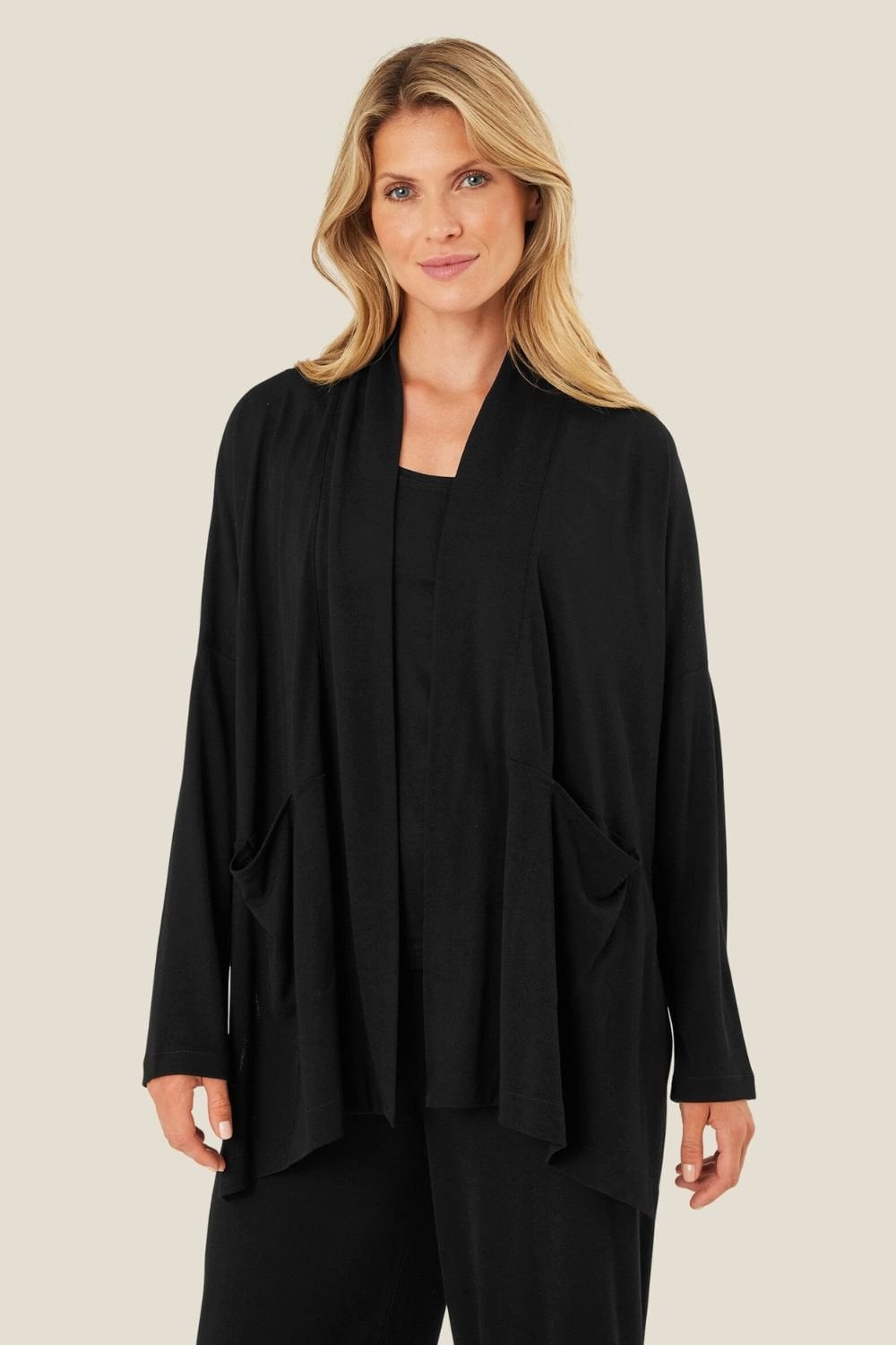 JOETTE JERSEY CARDIGAN | COL=BLACK