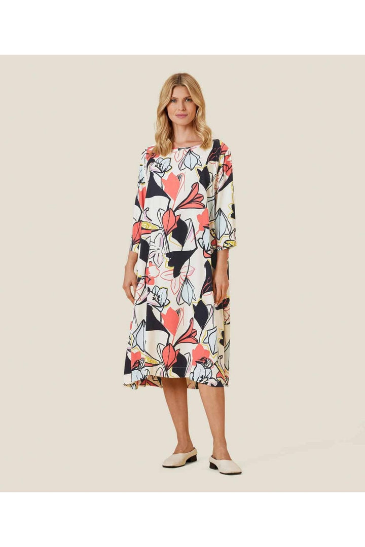 NABIA DRESS | COL=SPICED CORAL