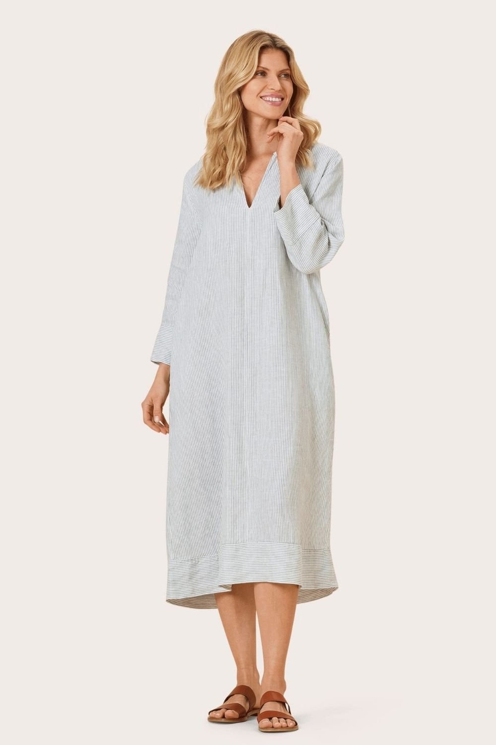 NYBITTEN LONG SLEEVE DRESS | COL=DESERT SAGE