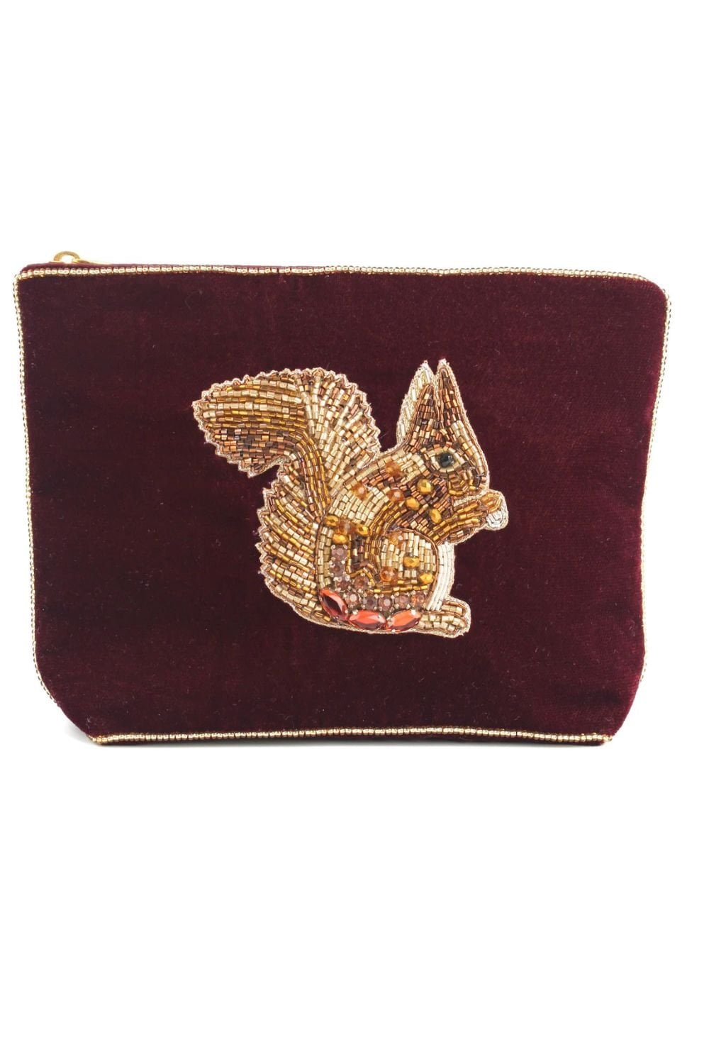 MEDIUM SQUIRREL SMALL  POUCH | COL=BURGUNDY
