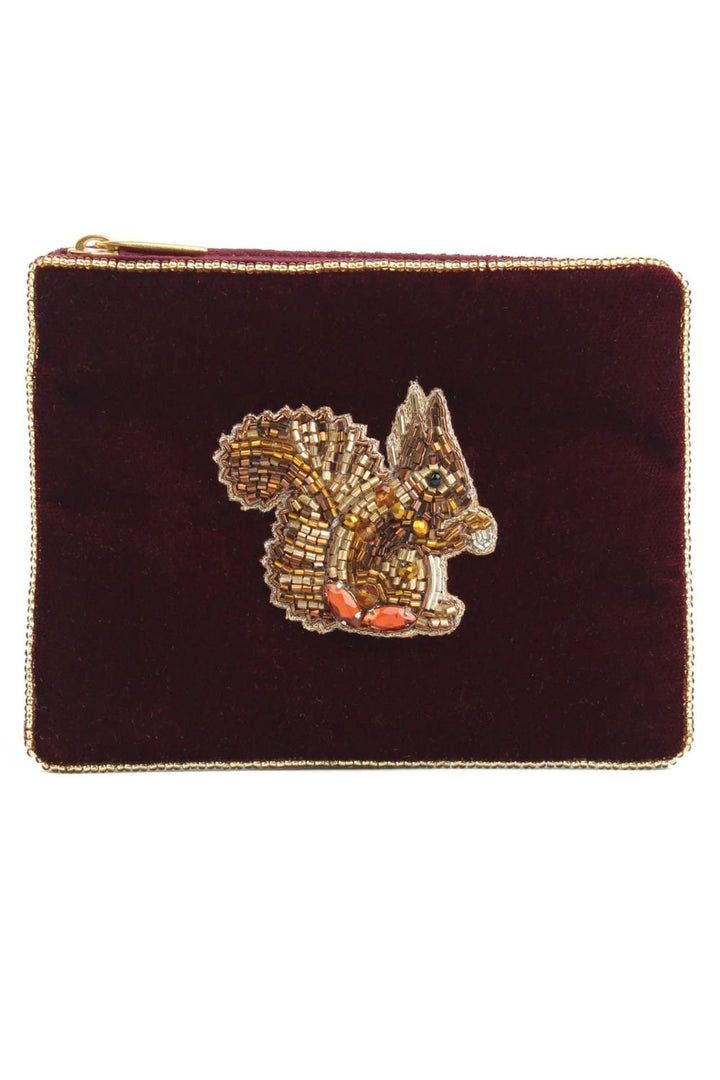 SMALL SQUIRREL SMALL POUCH | COL=BURGUNDY