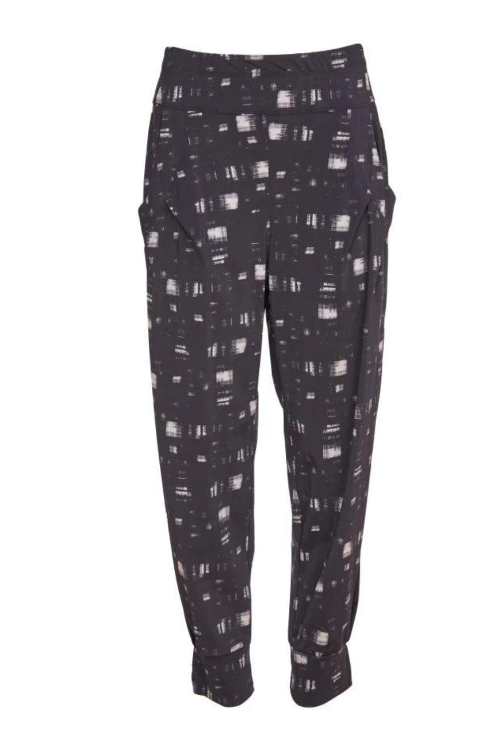 BLUR PRINT CUFF TROUSER | COL=BLACK/GREY