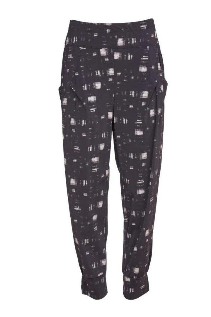 BLUR PRINT CUFF TROUSER | COL=BLACK/GREY