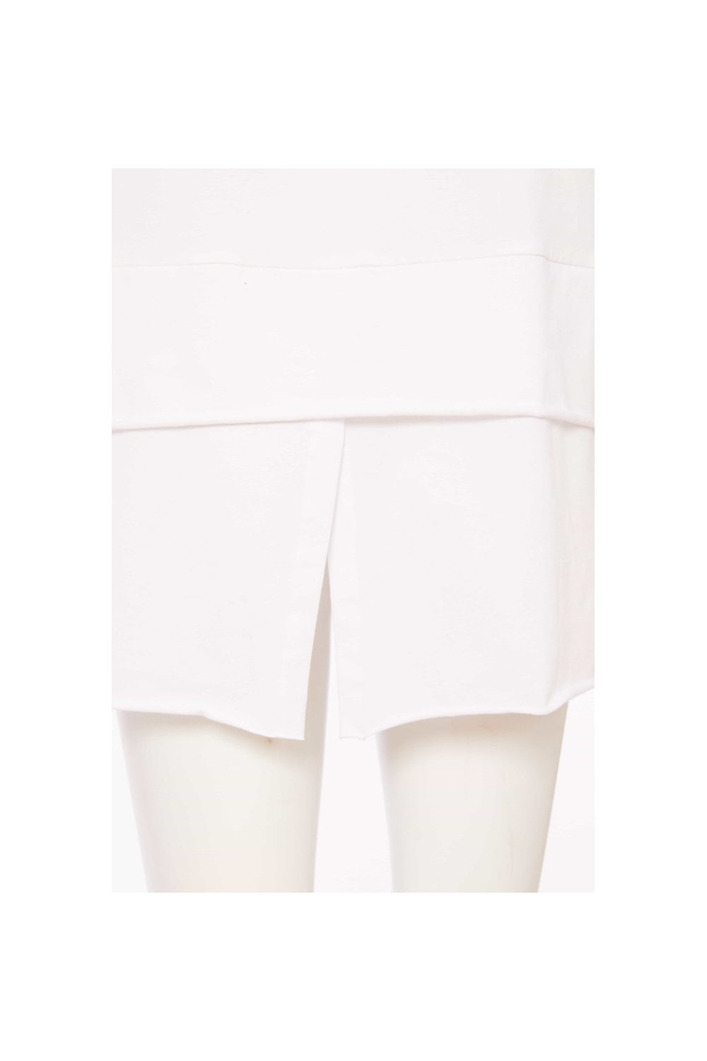 CAMI TOP WITH RAW HEMBAND | COL=WHITE