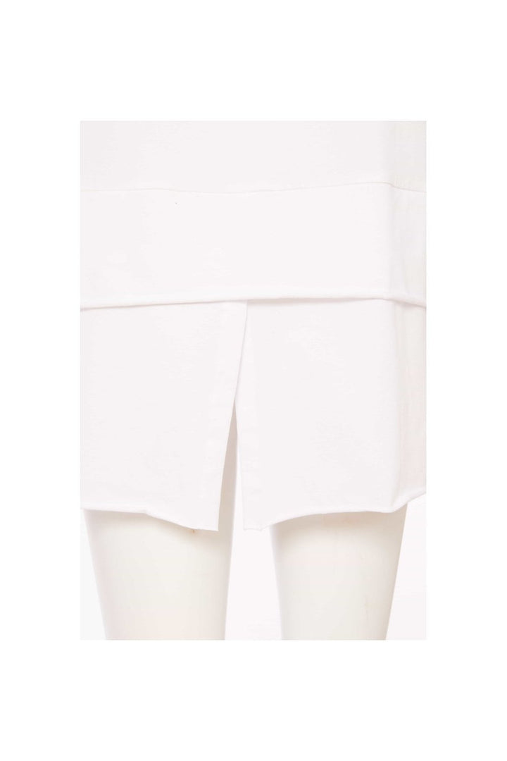CAMI TOP WITH RAW HEMBAND | COL=WHITE