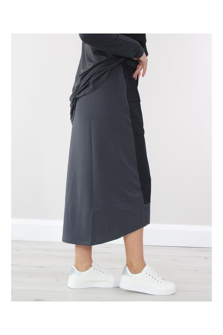 CONTRAST FRONT PANEL SKIRT | COL=ANTHRACITE