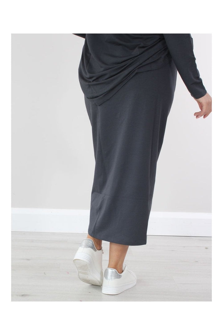 CONTRAST FRONT PANEL SKIRT | COL=ANTHRACITE
