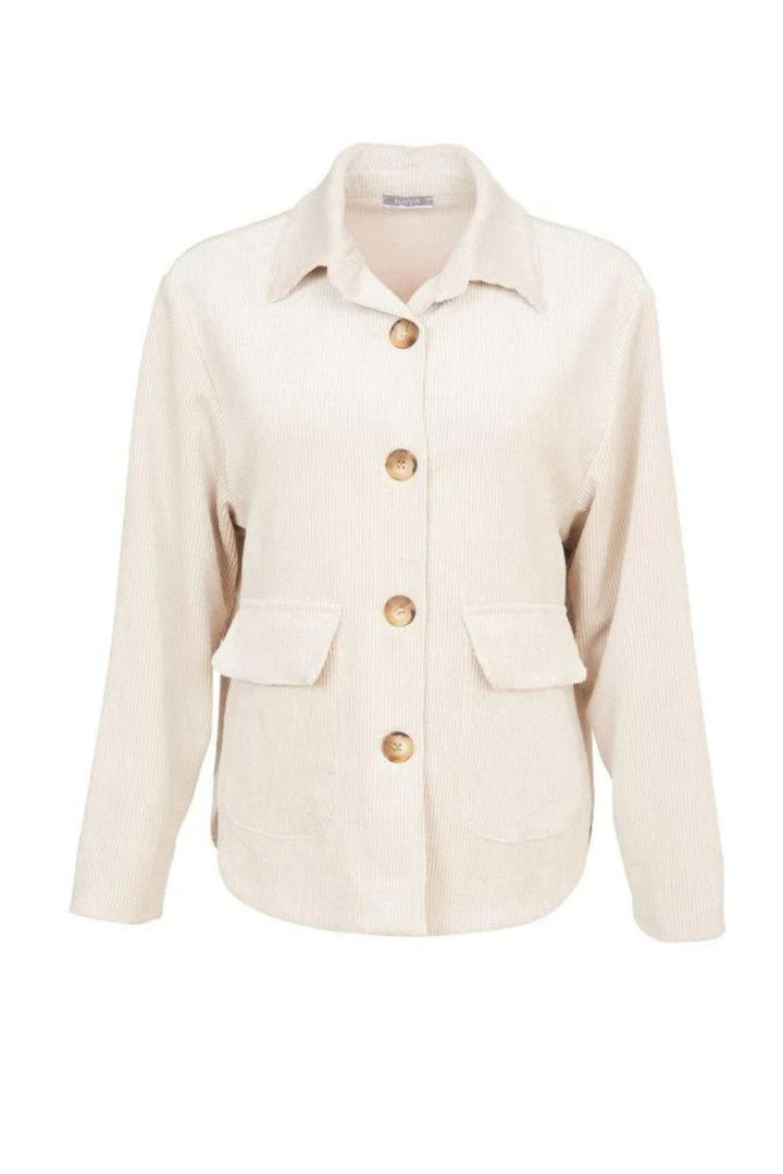 CORD JACKET WITH POCKET | COL=LINEN