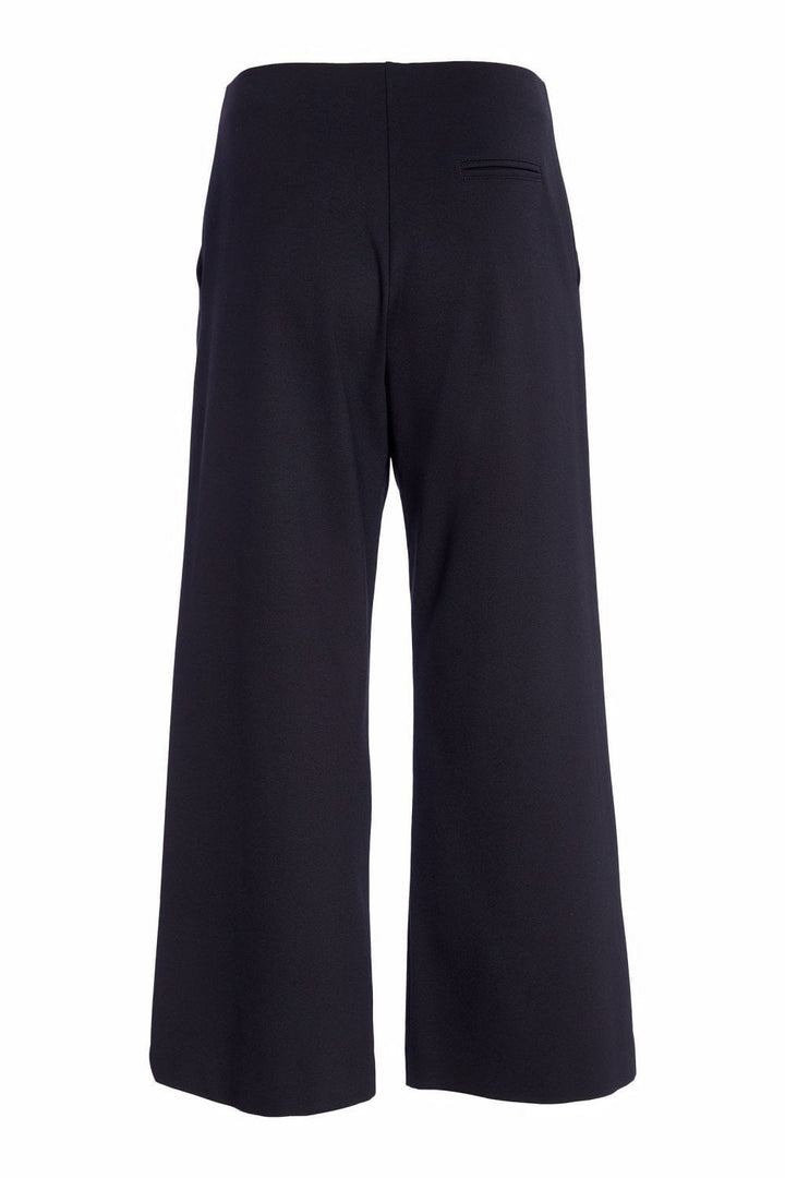 CROPPED WIDE LEG TROUSER | COL=BLACK