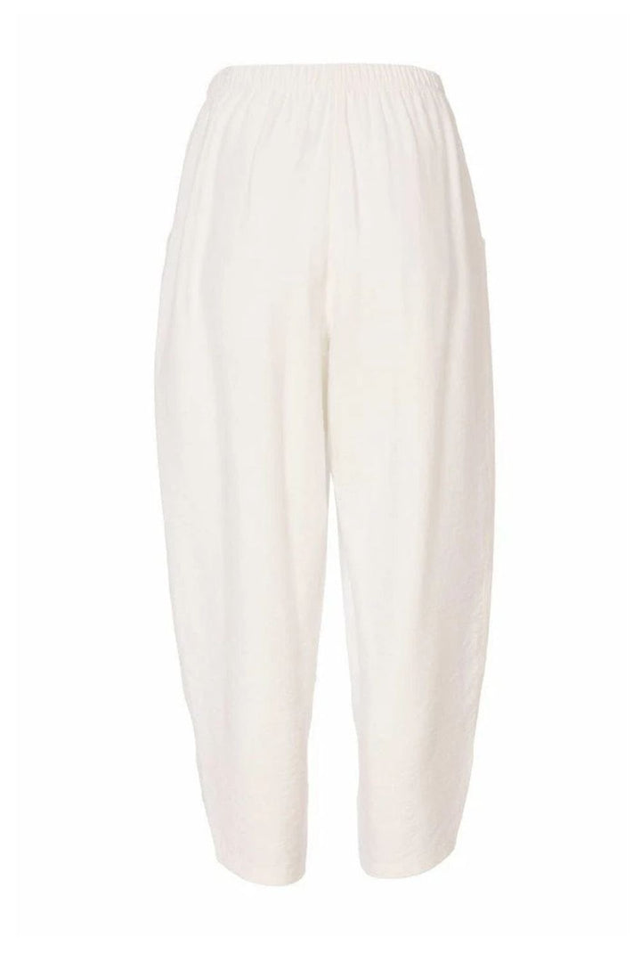 CURVED DETAIL HEM TROUSER | COL=WHITE