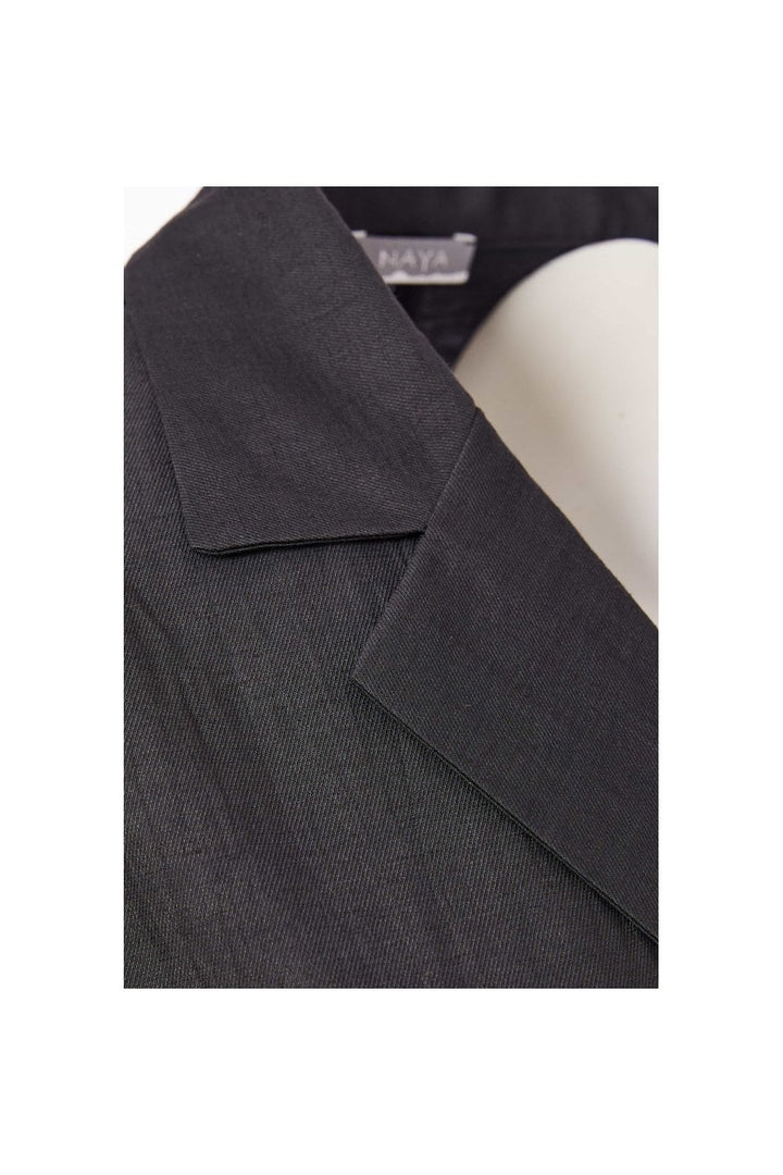 DOUBLE BREASTED JACKET WITH POCKET DETAIL | COL=CARBON