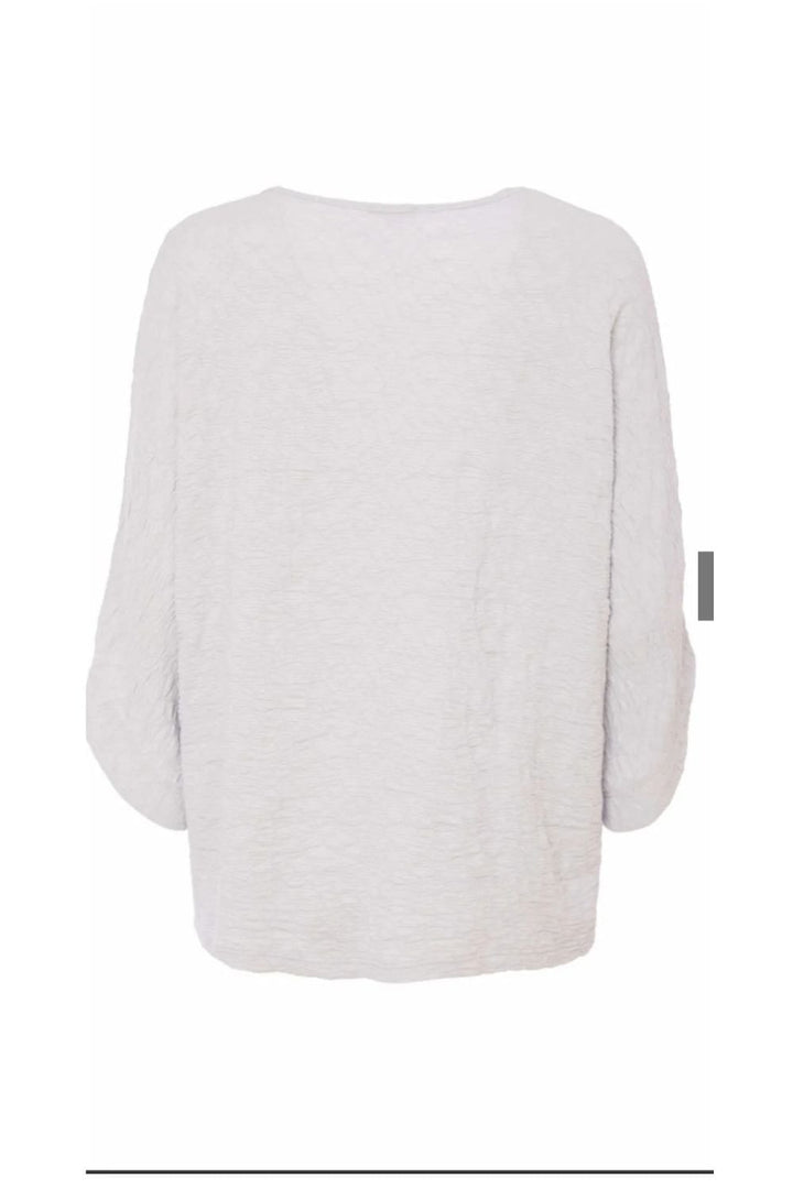 EMBOSSED TOP WITH ZIP DETAIL | COL=GREY