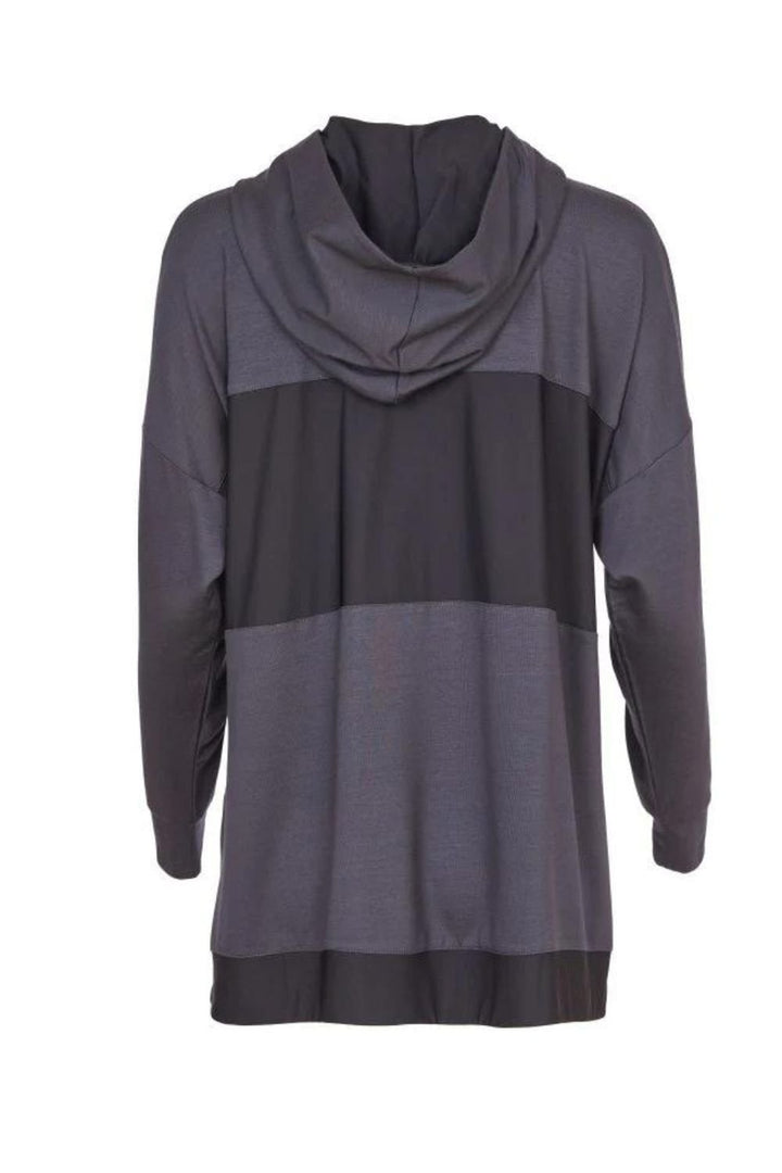 HHOODED JACKET WITH CONTRAST PANELS | COL=ANTHRACITE