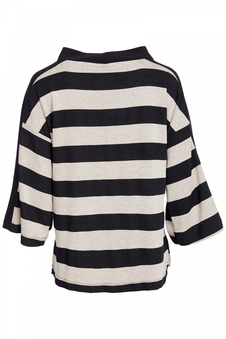 HIGH NECK STRIPED TOP | COL=MIX