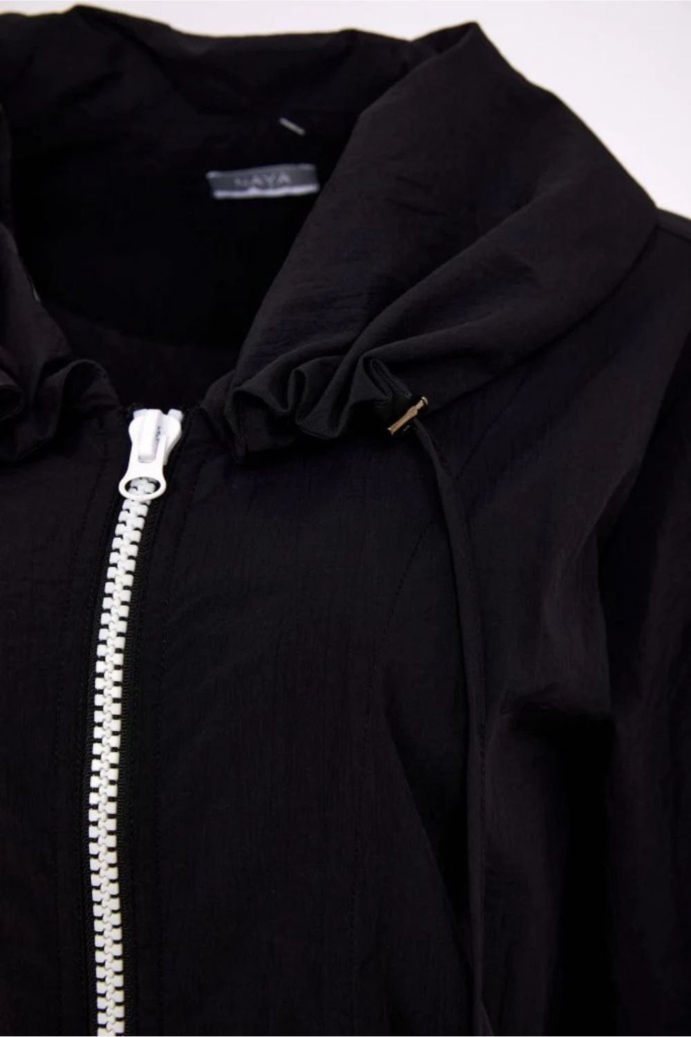 HOODED COAT WITH D RIM TRIM | COL=FRENCH BLUE
