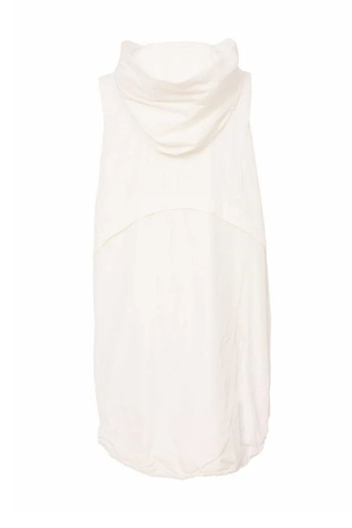 HOODED JACQUARD WAISTCOAT | COL=OFF WHITE