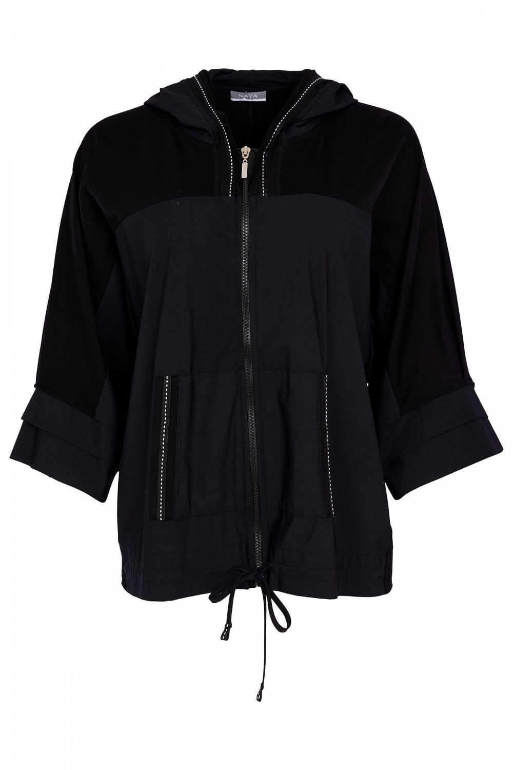 JACKET WITH CONTRAST FRONT | COL=BLACK/WHITE