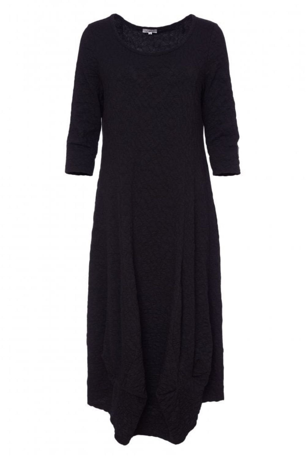 JACQUARD JERSEY DRESS | COL=BLACK