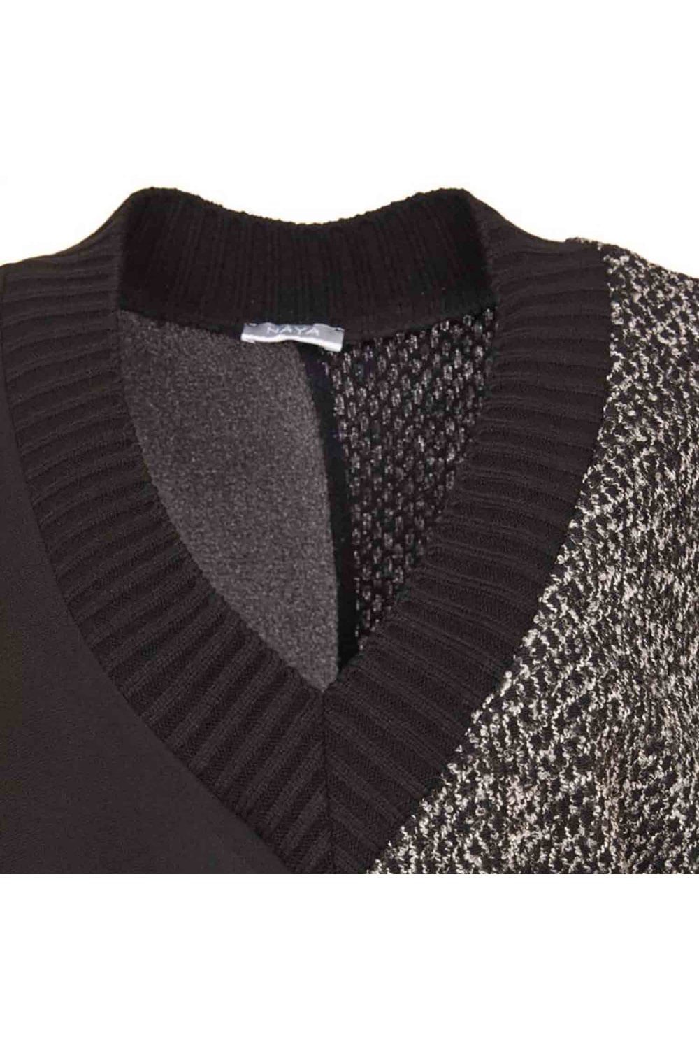 JACQUARD V NECK TOP | COL=MIX