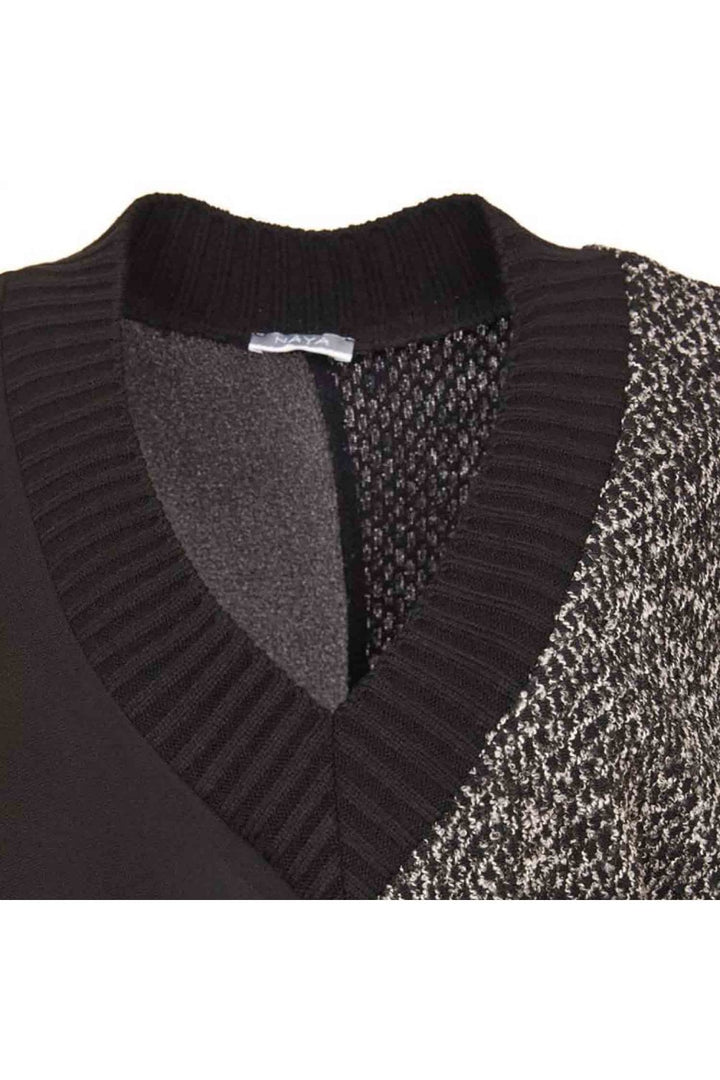 JACQUARD V NECK TOP | COL=MIX