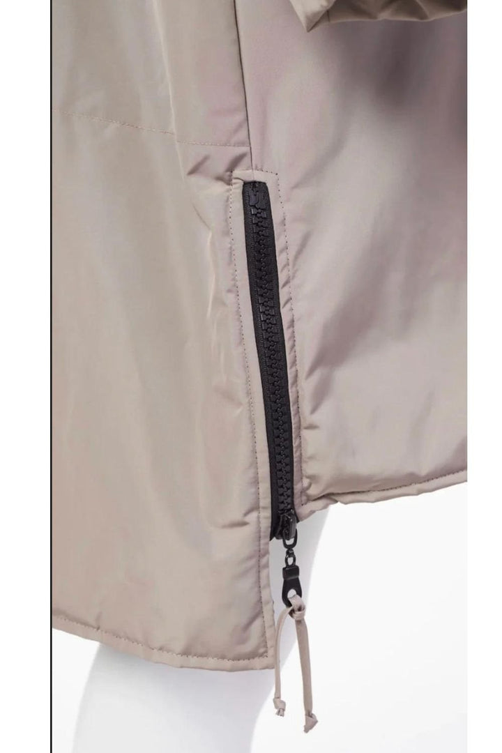 KNITTED INSETS PUFFA JACKET | COL=BLACK