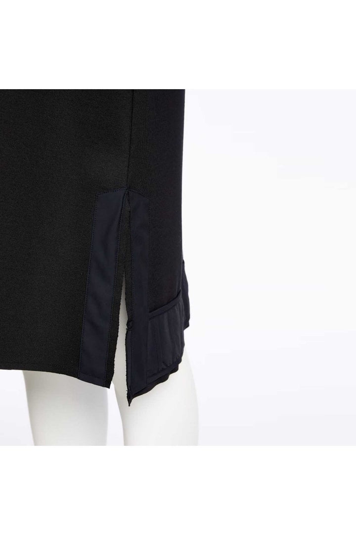 LONGLINE CONTRAST PANELLED WAISTCOAT | COL=BLACK