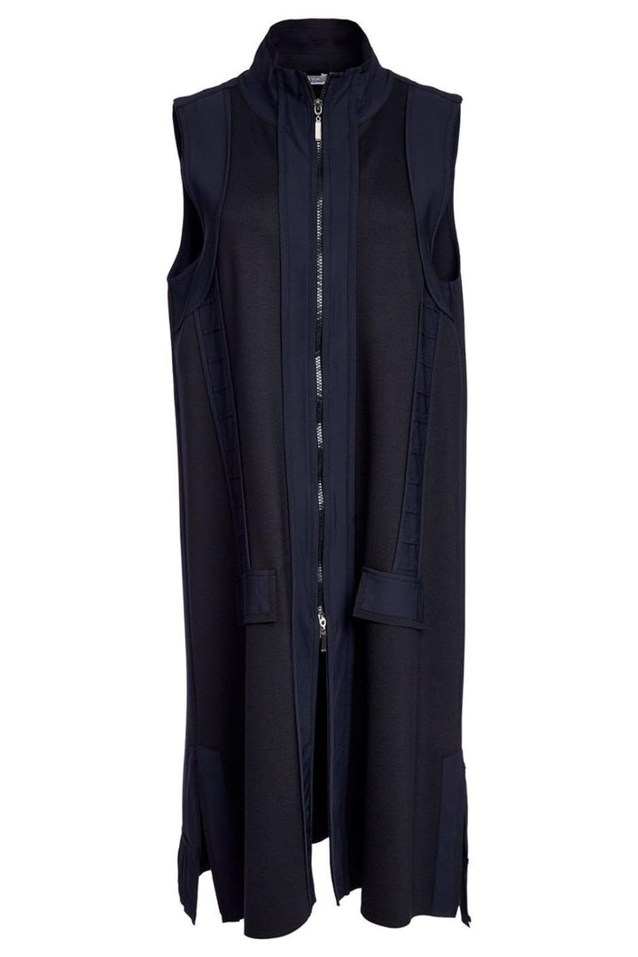 LONGLINE CONTRAST PANELLED WAISTCOAT | COL=BLACK