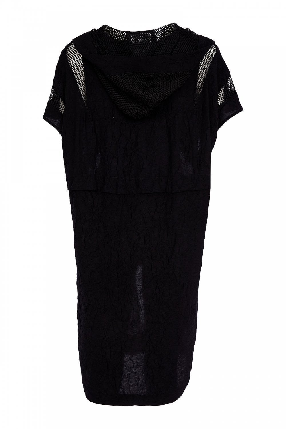 LONGLINE HOODED JACKET | COL=BLACK