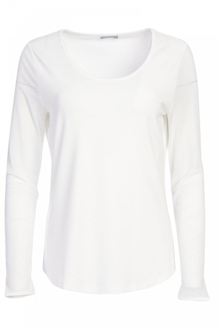 MESH SLEEVE LAYERING TOP | COL=WHITE