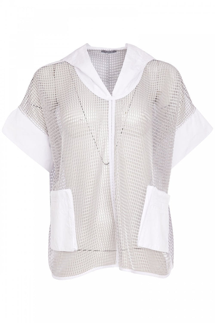 MESH TOP WITH CONTRAST POCKET | COL=SILVER