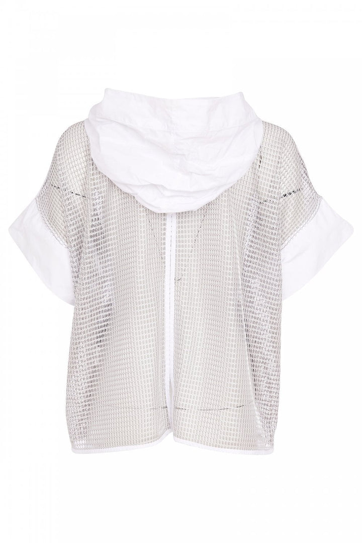MESH TOP WITH CONTRAST POCKET | COL=SILVER