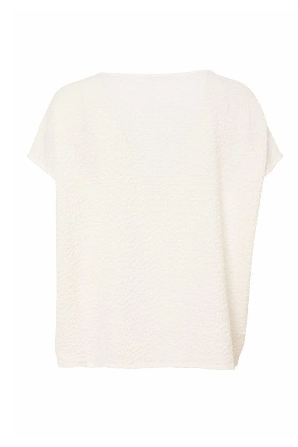 OVERSIZED ROUND NECK EMBOSSED TOP | COL=CREAM