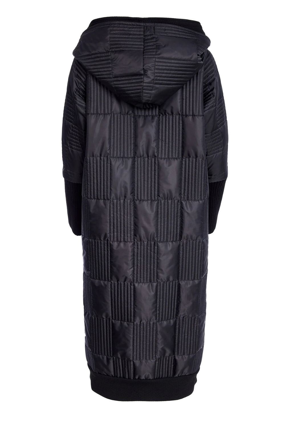 PADDED HOODED COATWITH RIBBED COLLAR | COL=MIX