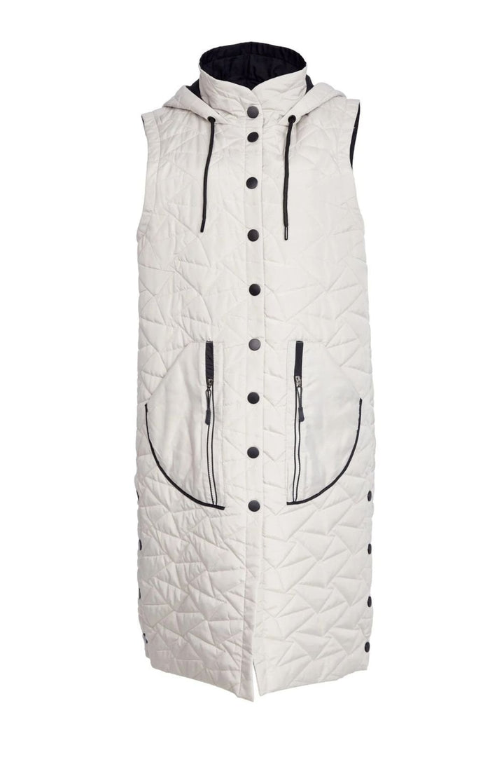 PADDED LONG LINE GILET | COL=MIX