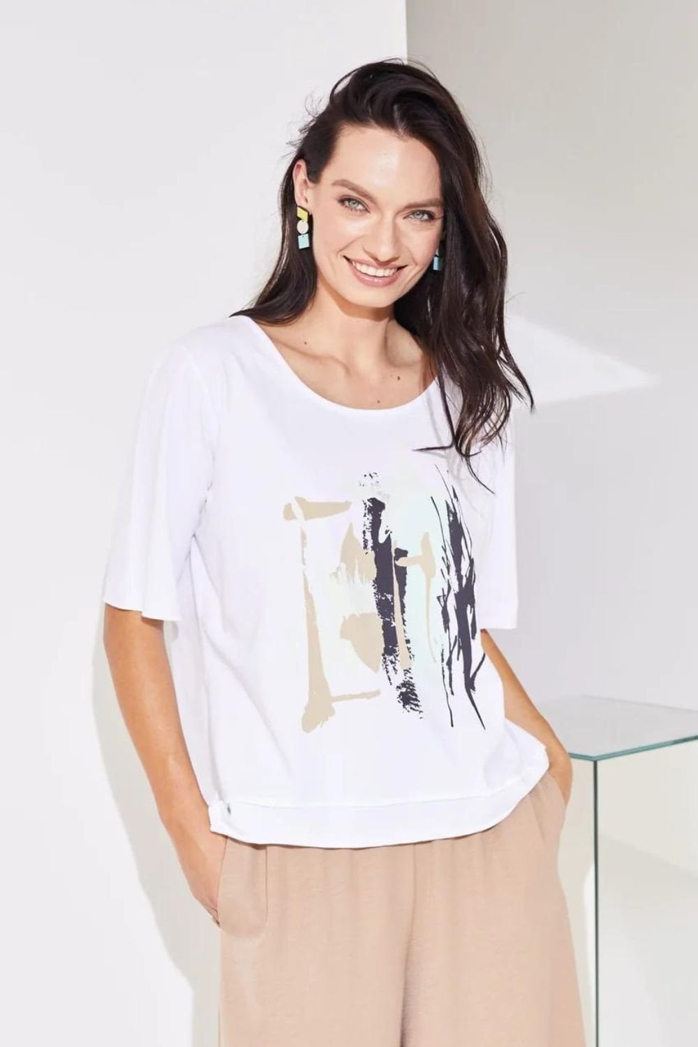 PLACEMENT PRINT TEE | COL=MIX